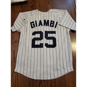 Russell Jason Giambi York Yankees Jersey Baseball Youth Large 14-16 Boys